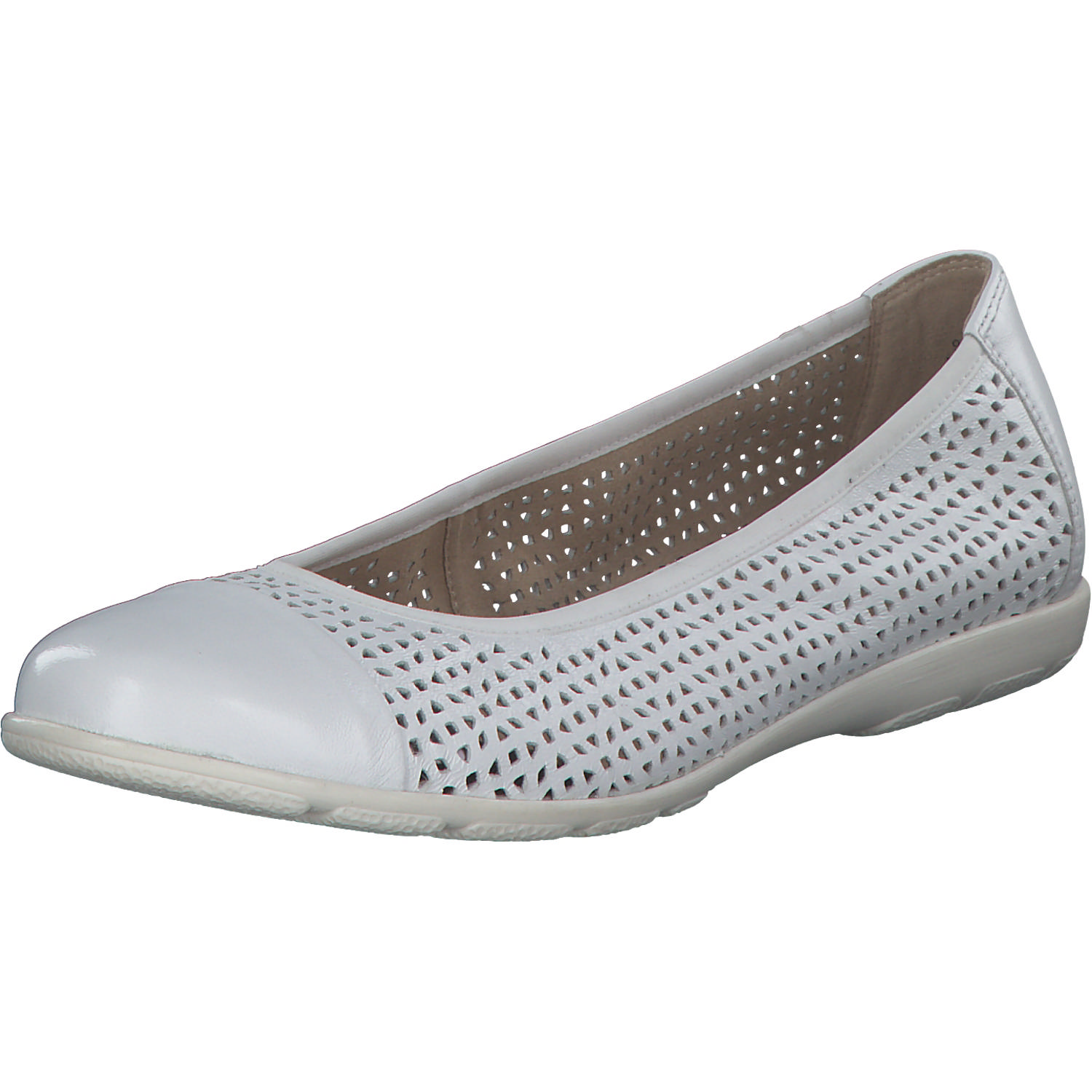 Caprice 22151, Ballerinas, Damen, WHITE NAPPA