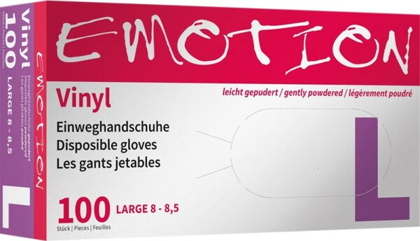 Efalock Vinyl-Handschuhe gepudert Emotion L Handschuh