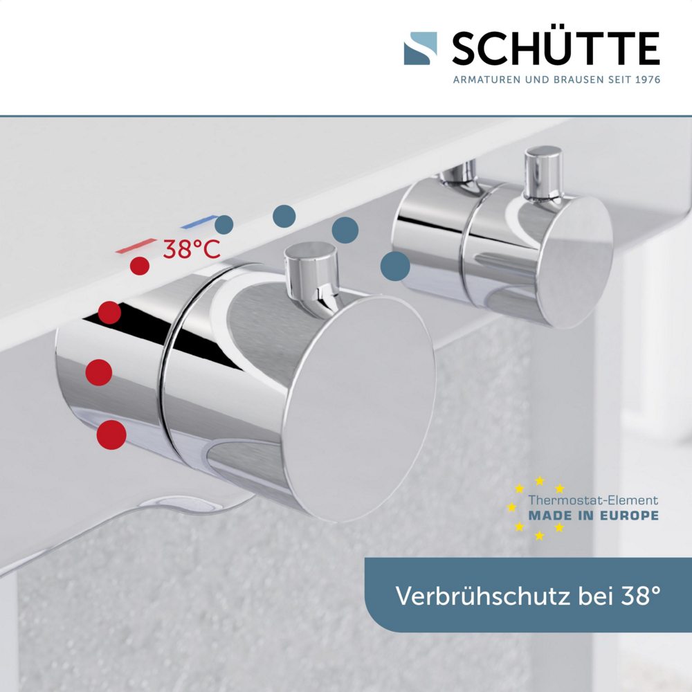 Schütte Thermostat Duscharmatur OCEAN Chrom/Weiß