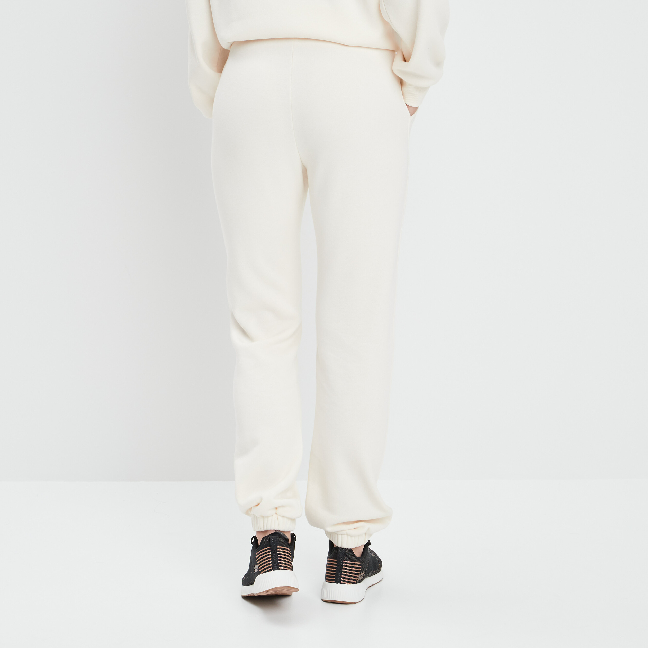 Pantalon jogging droit molleton sable femme | La Halle