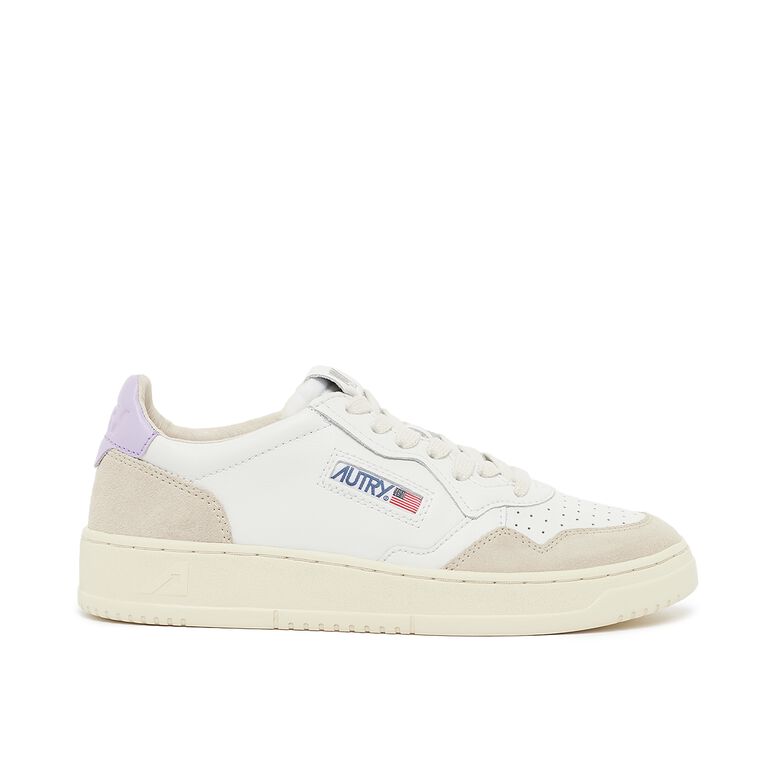 Autry Wmns Medalist Low leat/suede wht/pslilac