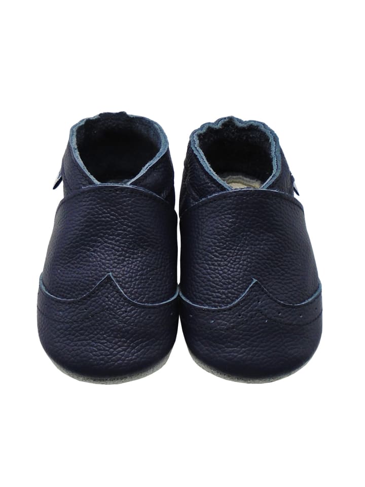 Yalion Leder-Krabbelschuhe in Dunkelblau günstig kaufen