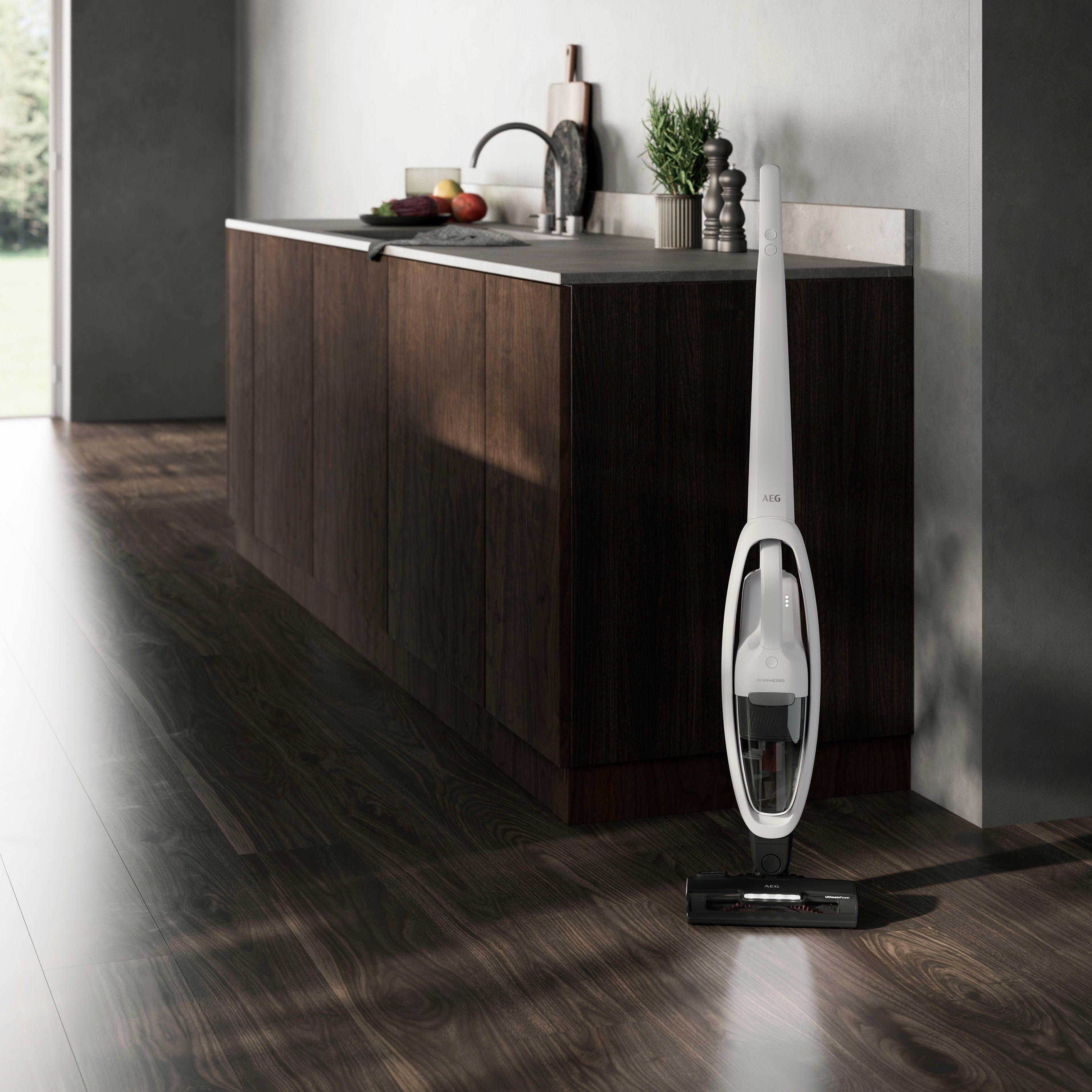 AEG Akku-Hand-und Stielstaubsauger HYGIENIC 5000 AKKU-STAUBSAUGER (AS52H212XN), beutellos, 2in1, leise 79 dB(A), 58 % Recyclingmaterial, bis zu 50 Min. Laufzeit