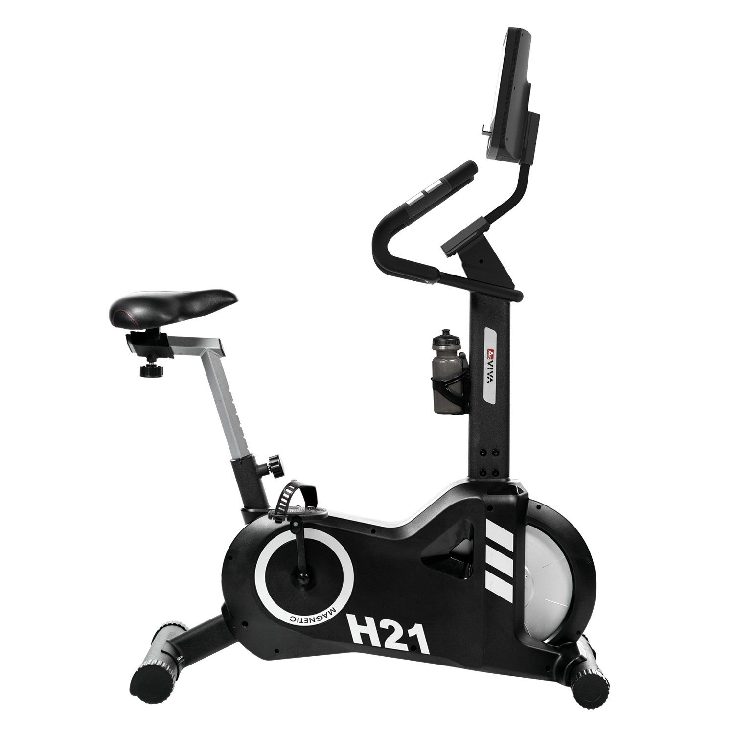 AsVIVA Ergometer Heimtrainer & Ergometer AsVIVA H21 Pro Wi-Fi (mit Trinkflasche), Touchscreen Computer, Tablethalterung, Kinomap kompatibel