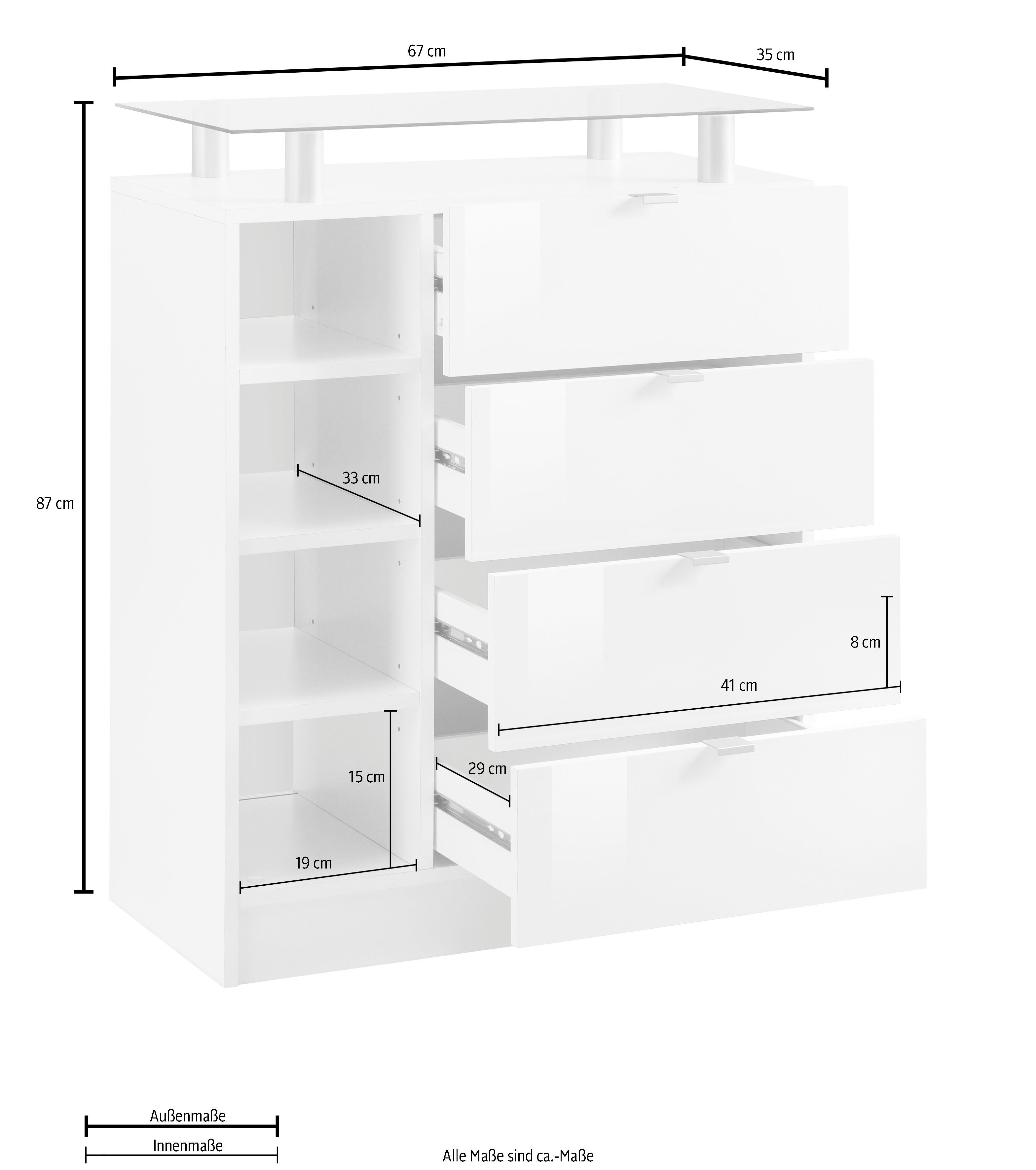 borchardt Möbel Kommode Dolly, Breite 67 cm