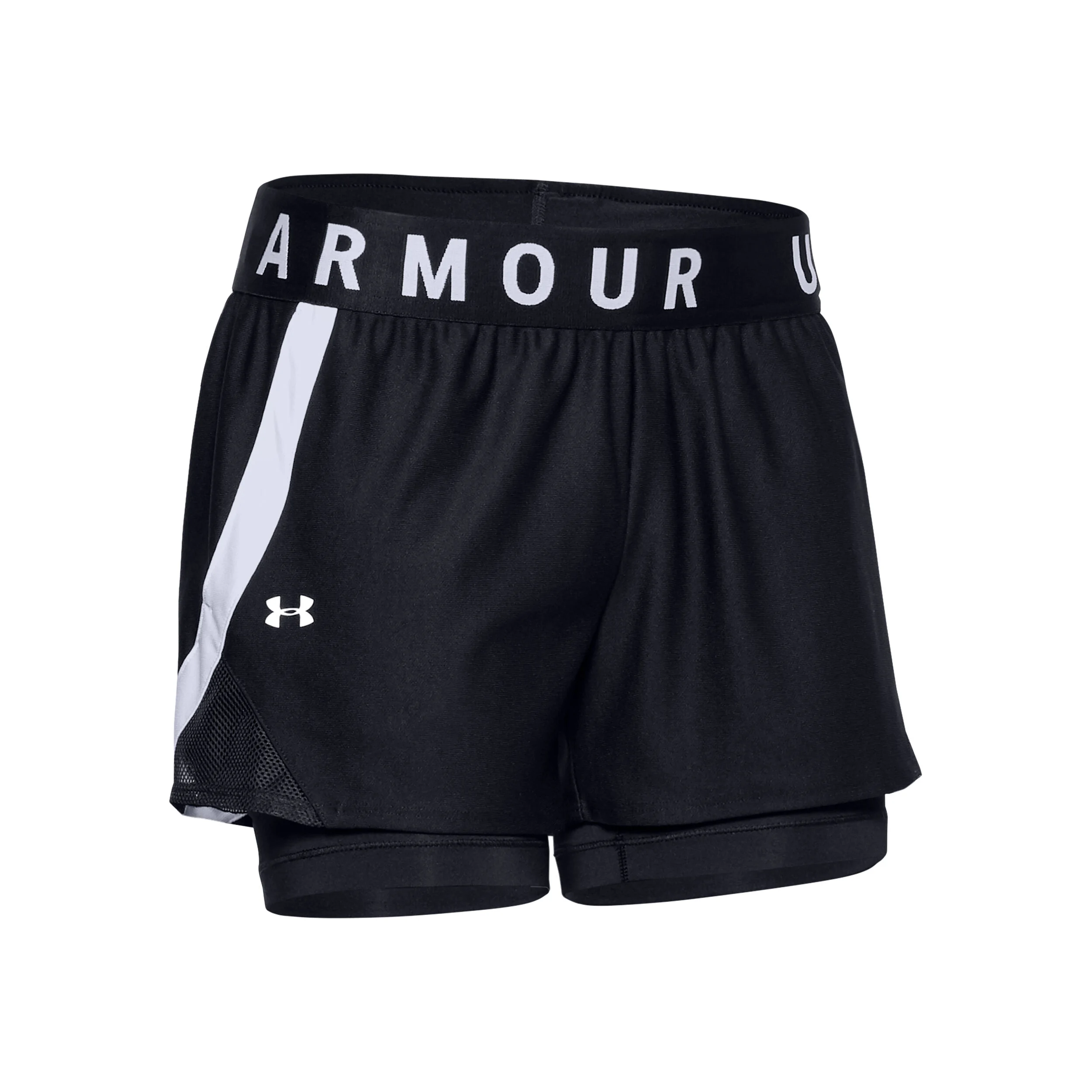 Play Up 2in1 Shorts Damen - Schwarz, Weiß