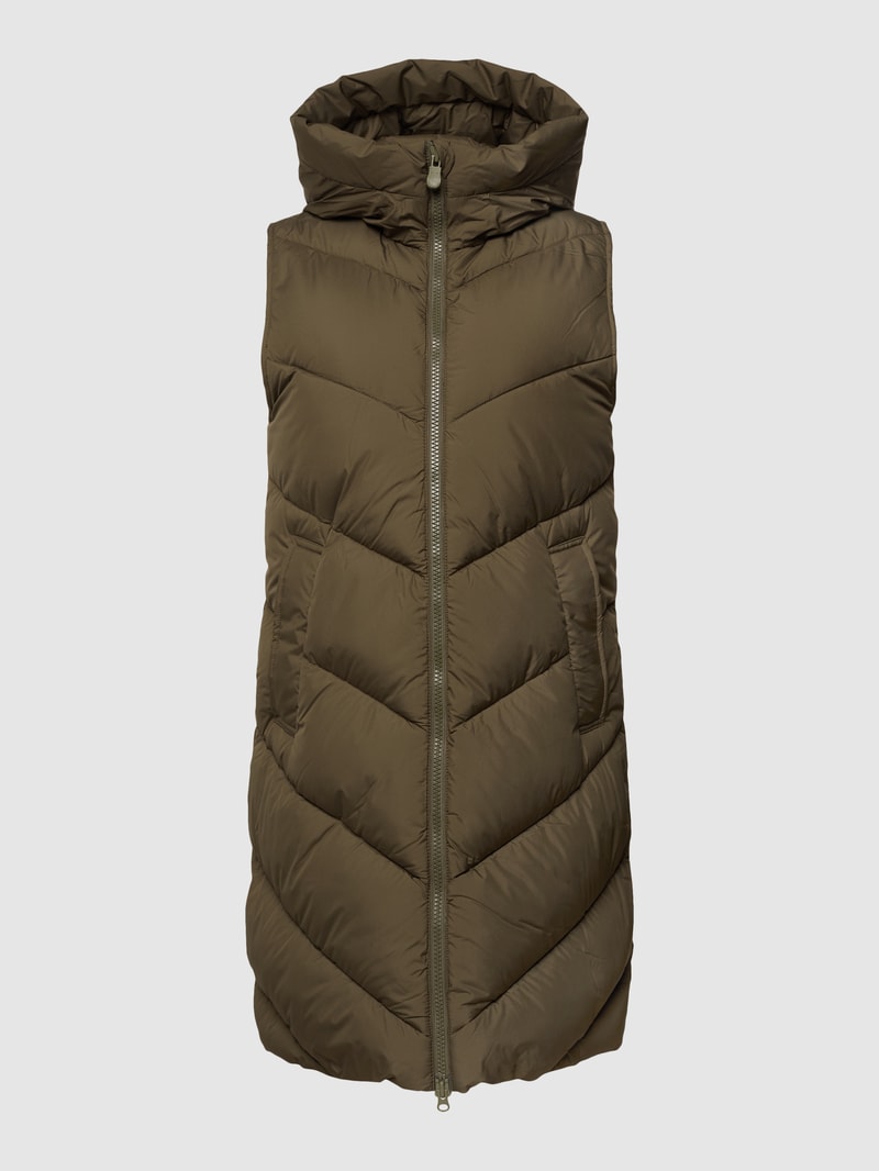 Steppweste mit Kapuze Modell 'JULIET' in khaki