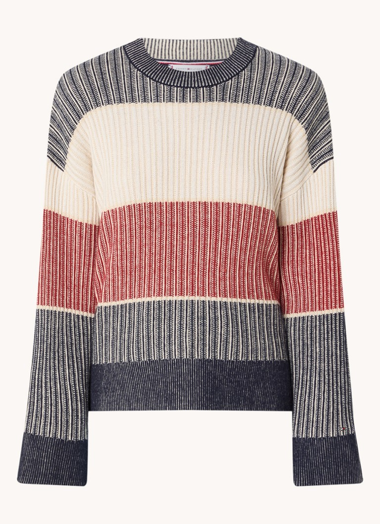 Pulover gros din lână cu dungi Tommy Hilfiger