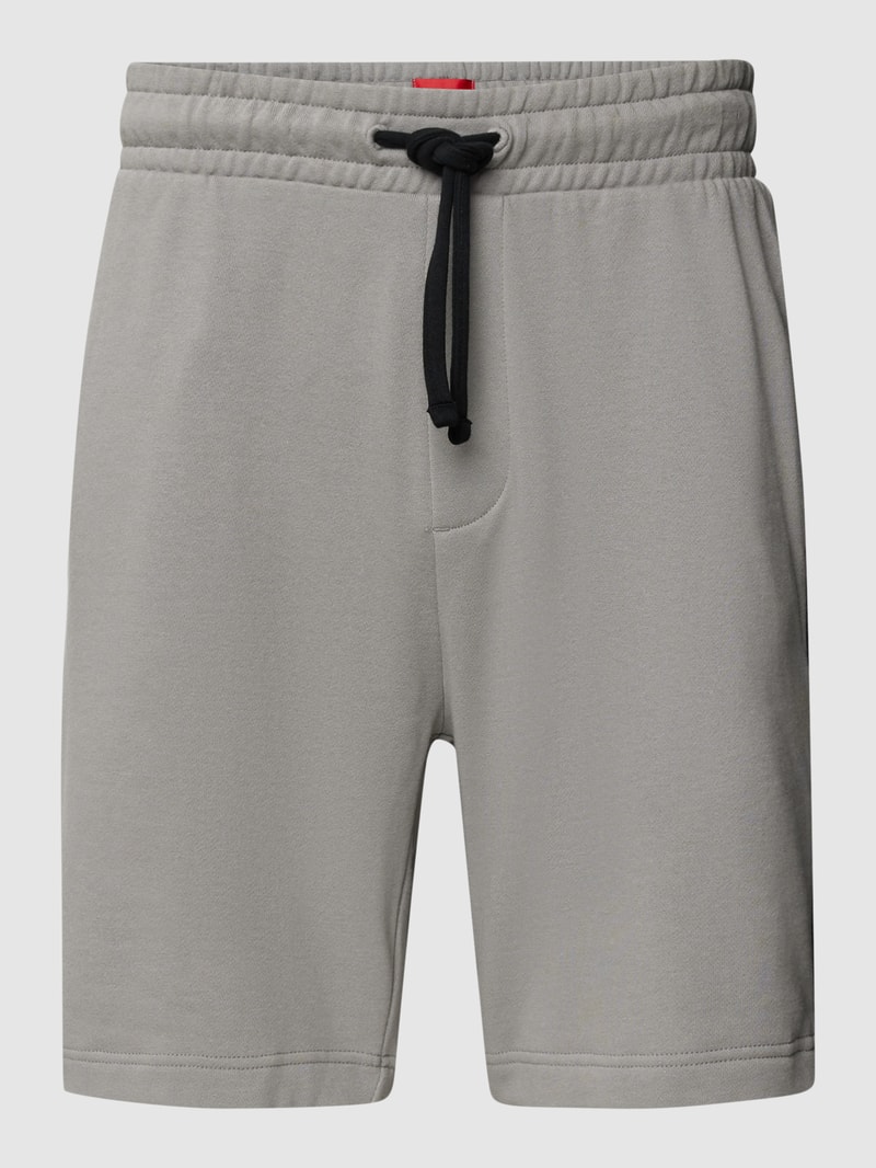 Sweatshorts mit Logo-Details Modell 'Sporty' in mittelgrau