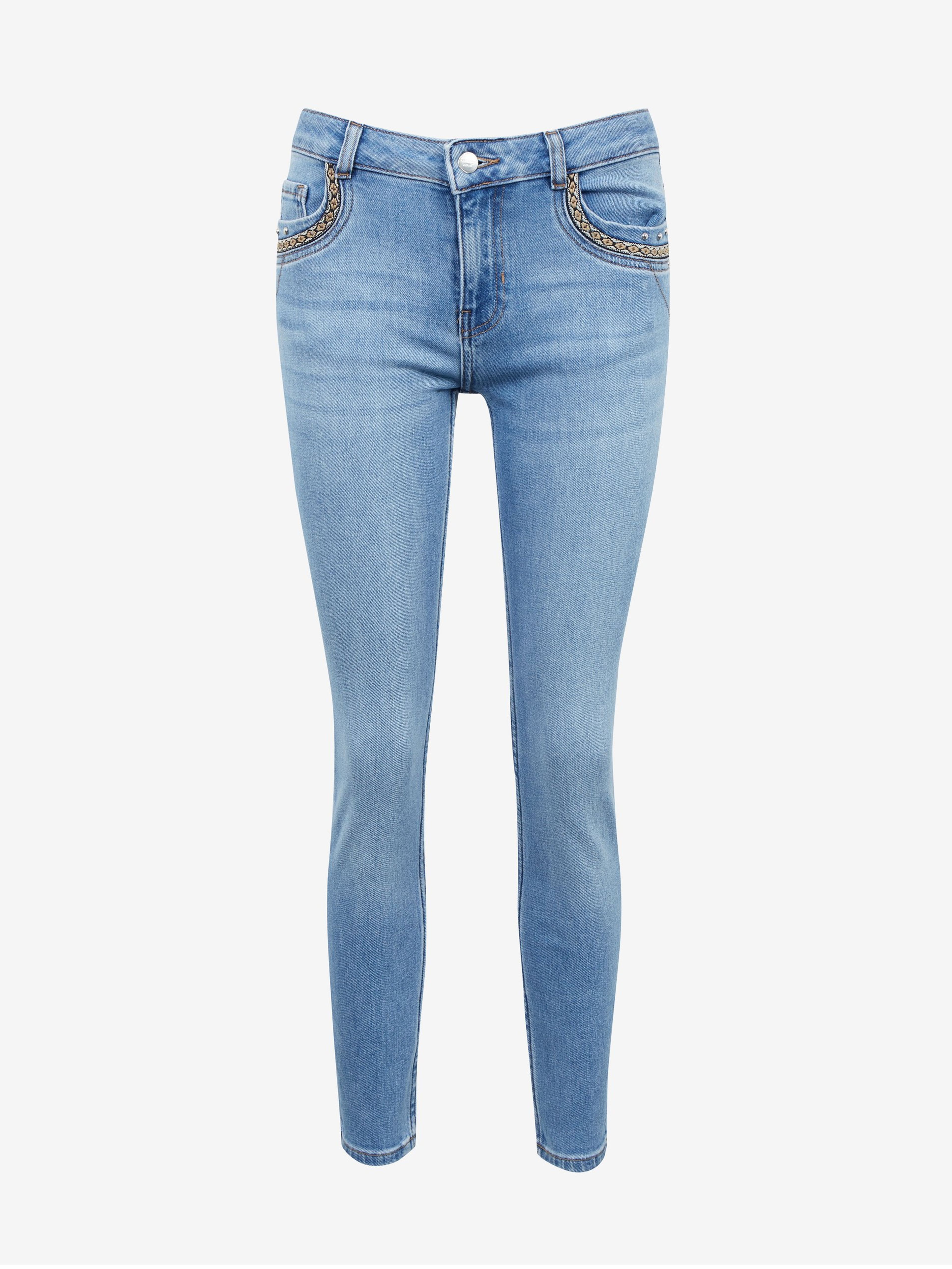 Hellblaue verkürzte Skinny Fit Jeans ORSAY