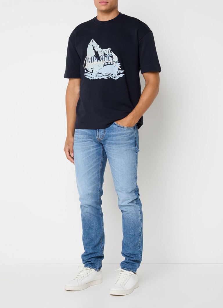 Tricou Emporio Armani cu logo imprimat