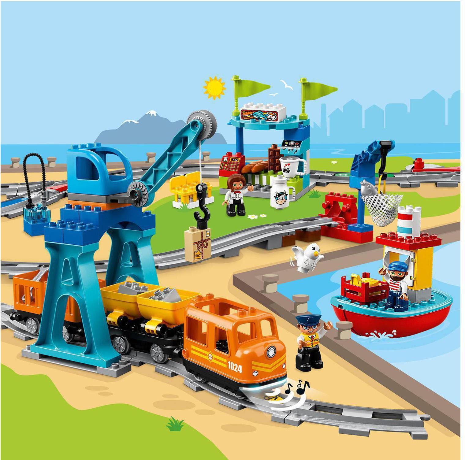 LEGO® Konstruktionsspielsteine Güterzug (10875), LEGO® DUPLO® Town, (105 St)