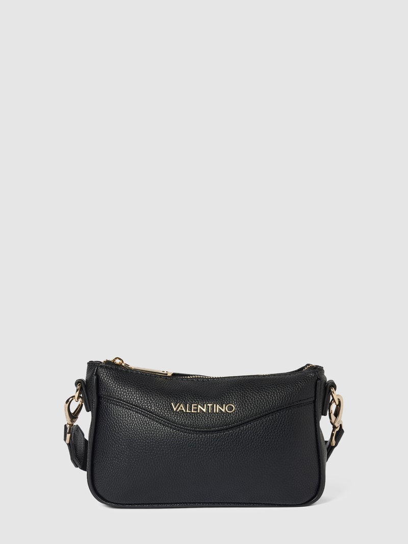Crossbody Bag mit Label-Detail in schwarz