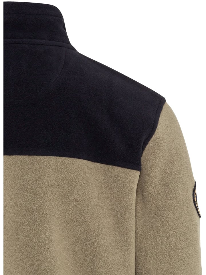 Camel Active Fleecejacke in Khaki/ Schwarz günstig kaufen