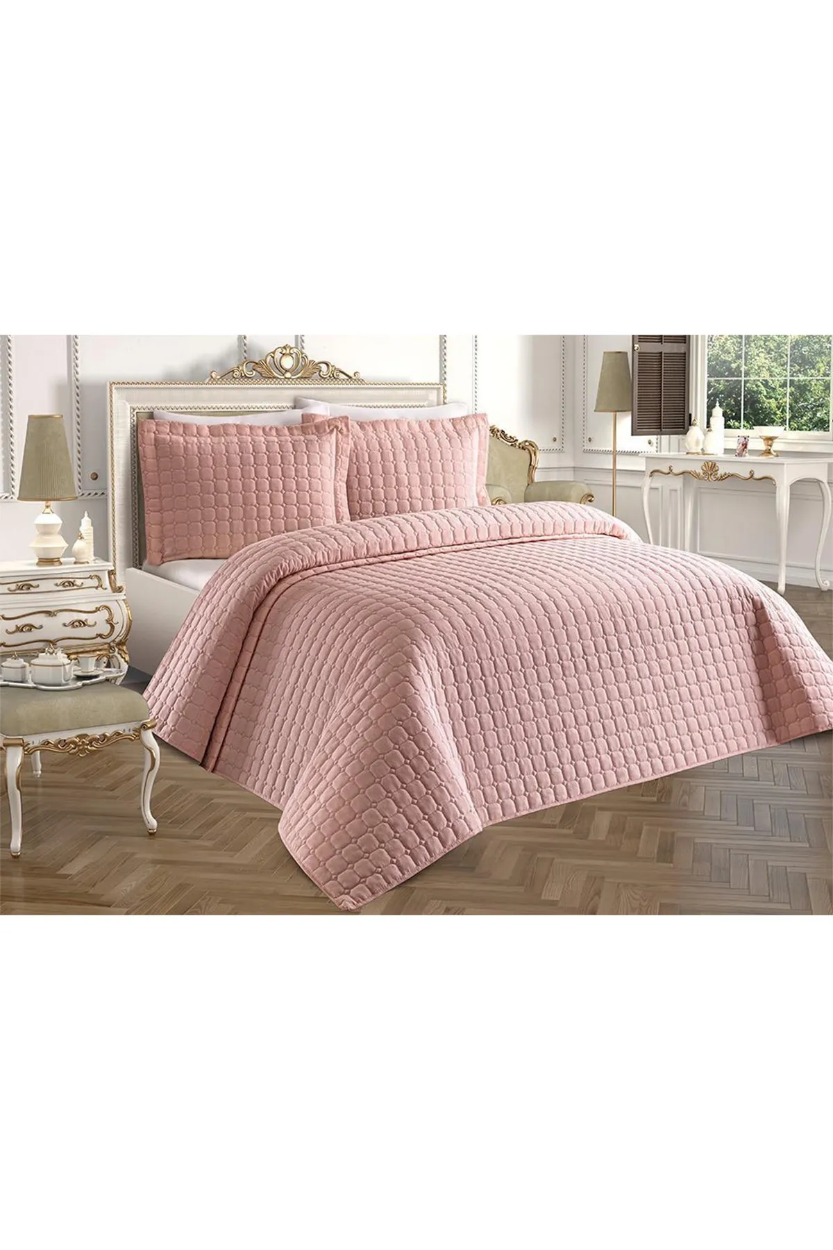 Çeyiz Diyarı  Estiva Doppelbett-Tagesdecke, Pulver