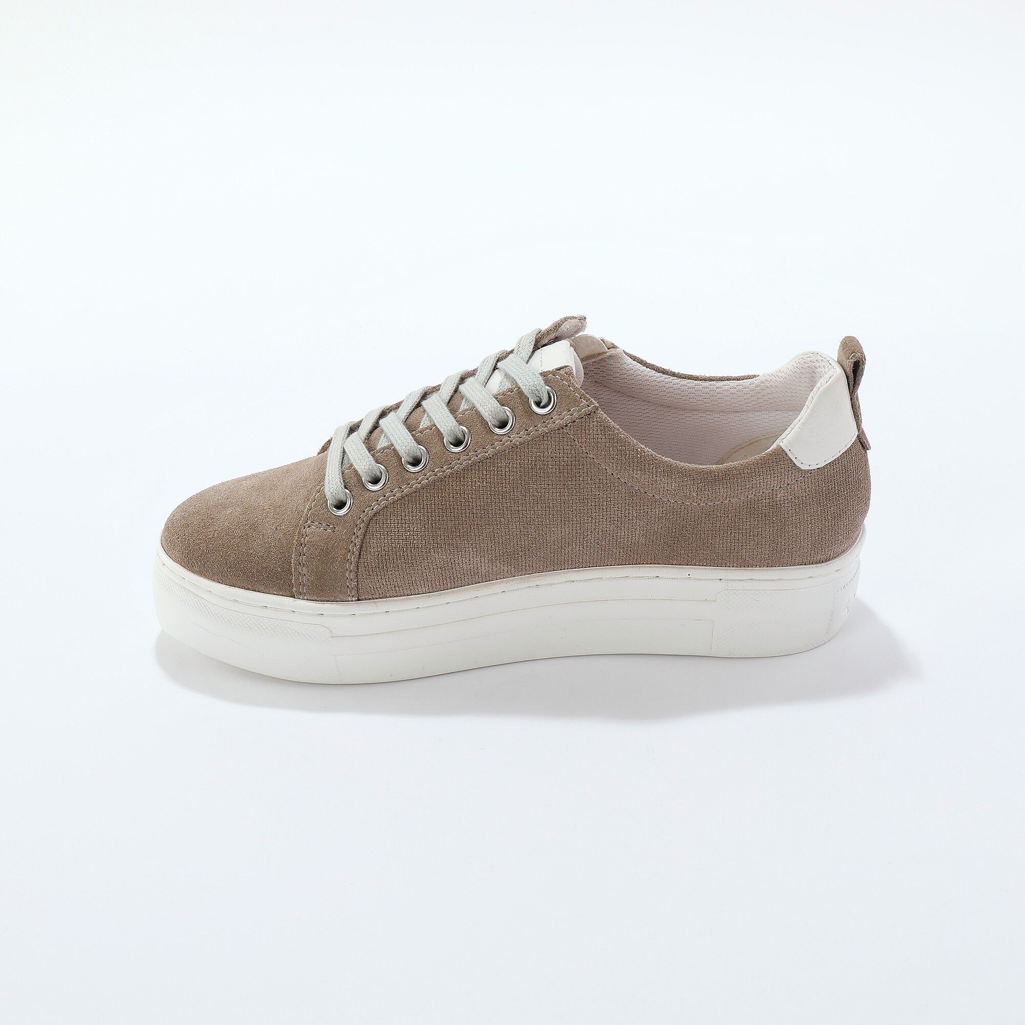 Baskets compensées cuir