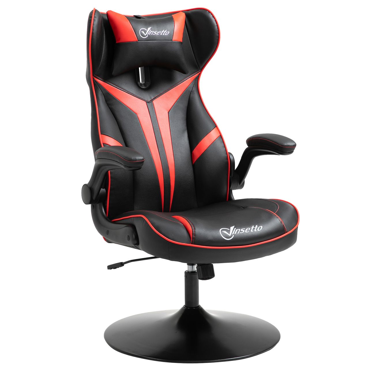 Vinsetto Gaming Stuhl ergonomischer Computerstuhl mit Wippfunktion Rot
