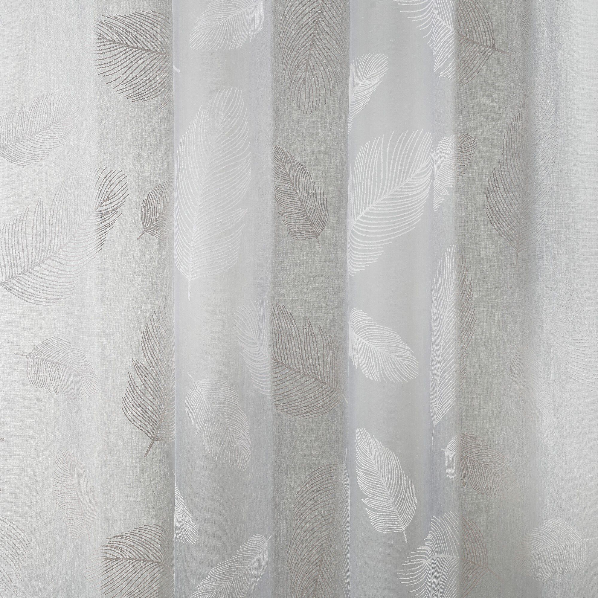 Voilage motif plumes