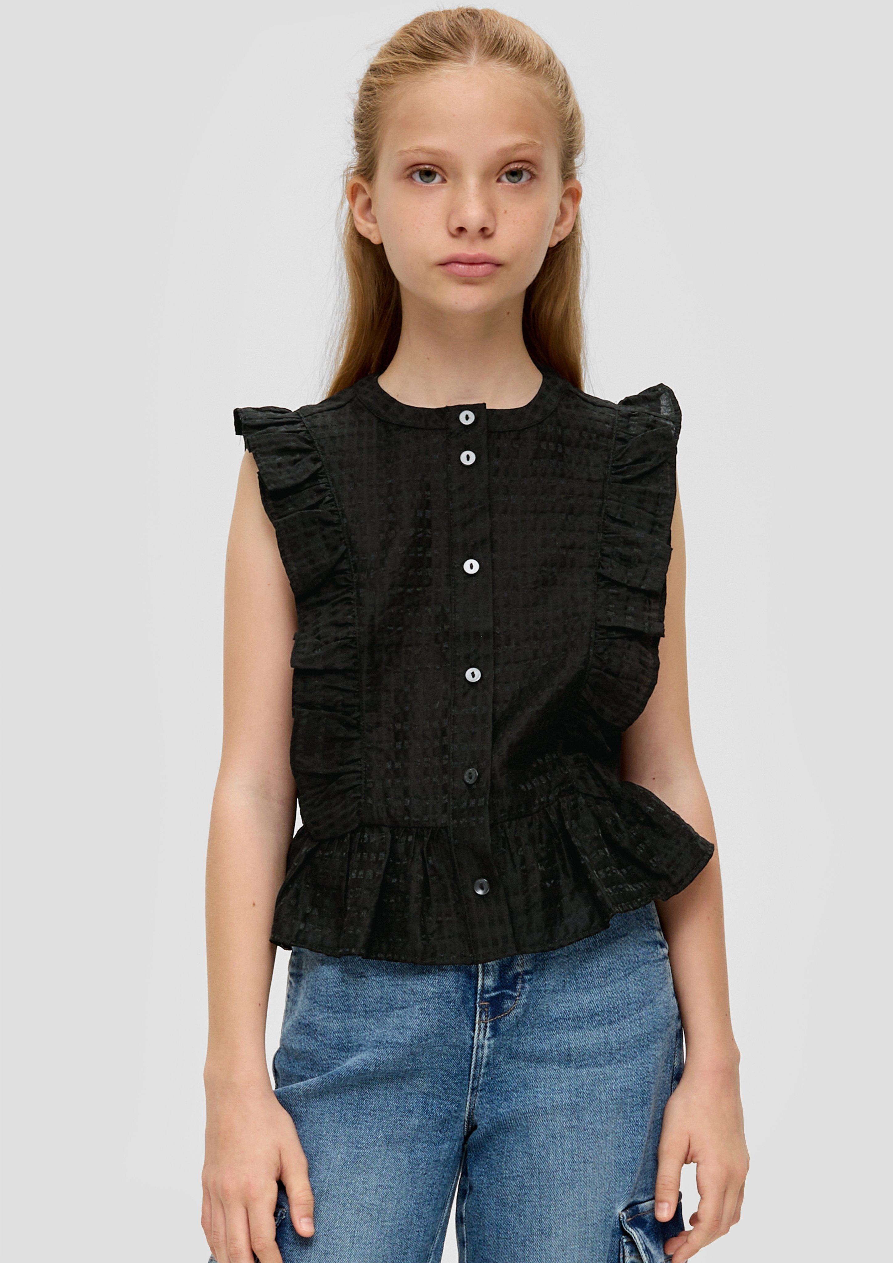 Volantbluse aus Viskosemix  2145488-9999