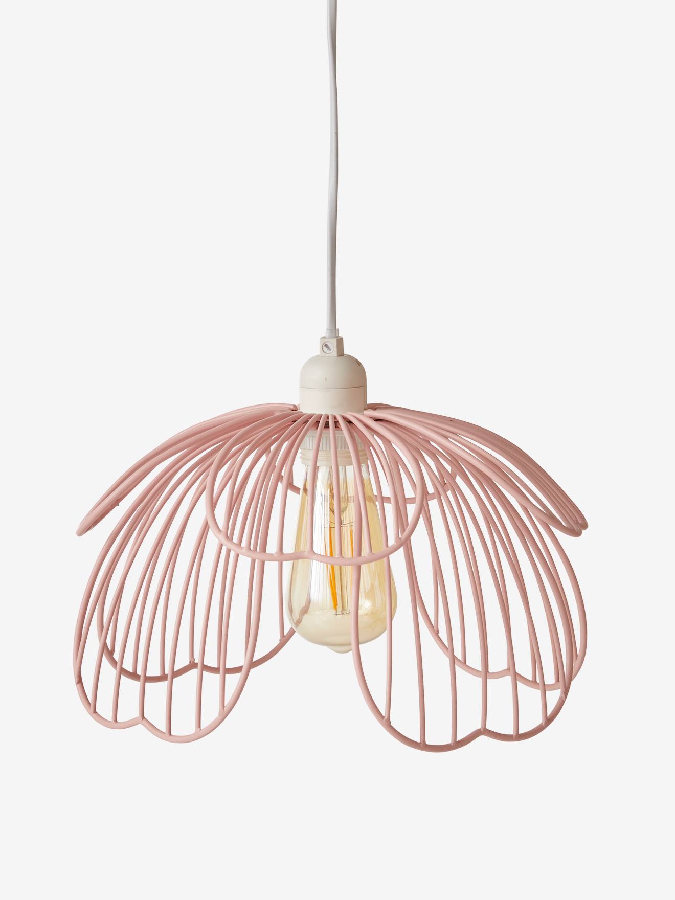Abat-jour pour suspension en métal Fleur rose