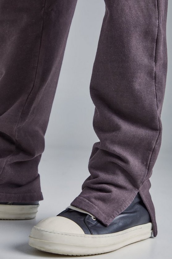 Zerrissne Jogginghose mit geteiltem Saum