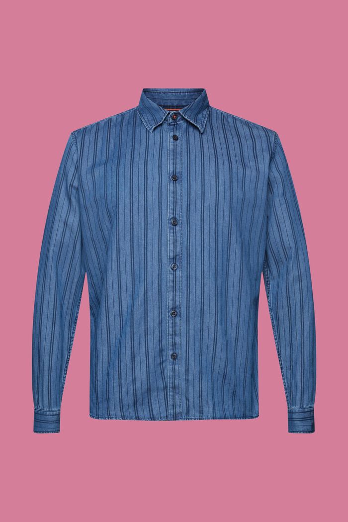 Schmal geschnittenes Jeanshemd mit Streifen