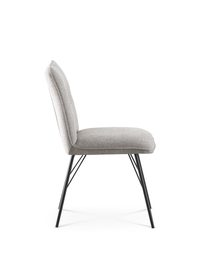 B&D Home 2er-Set: Esszimmerstuhl NELE in Grau - (B)49 x (H)85 x (T)61,5 cm günstig kaufen onesize