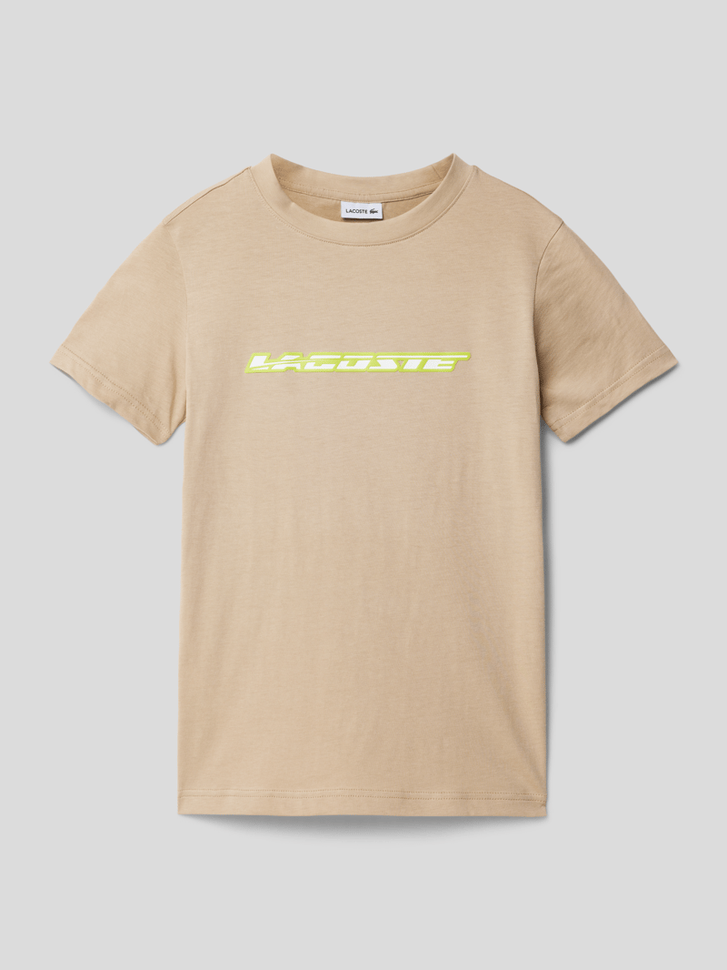 T-Shirt aus Baumwolle in beige