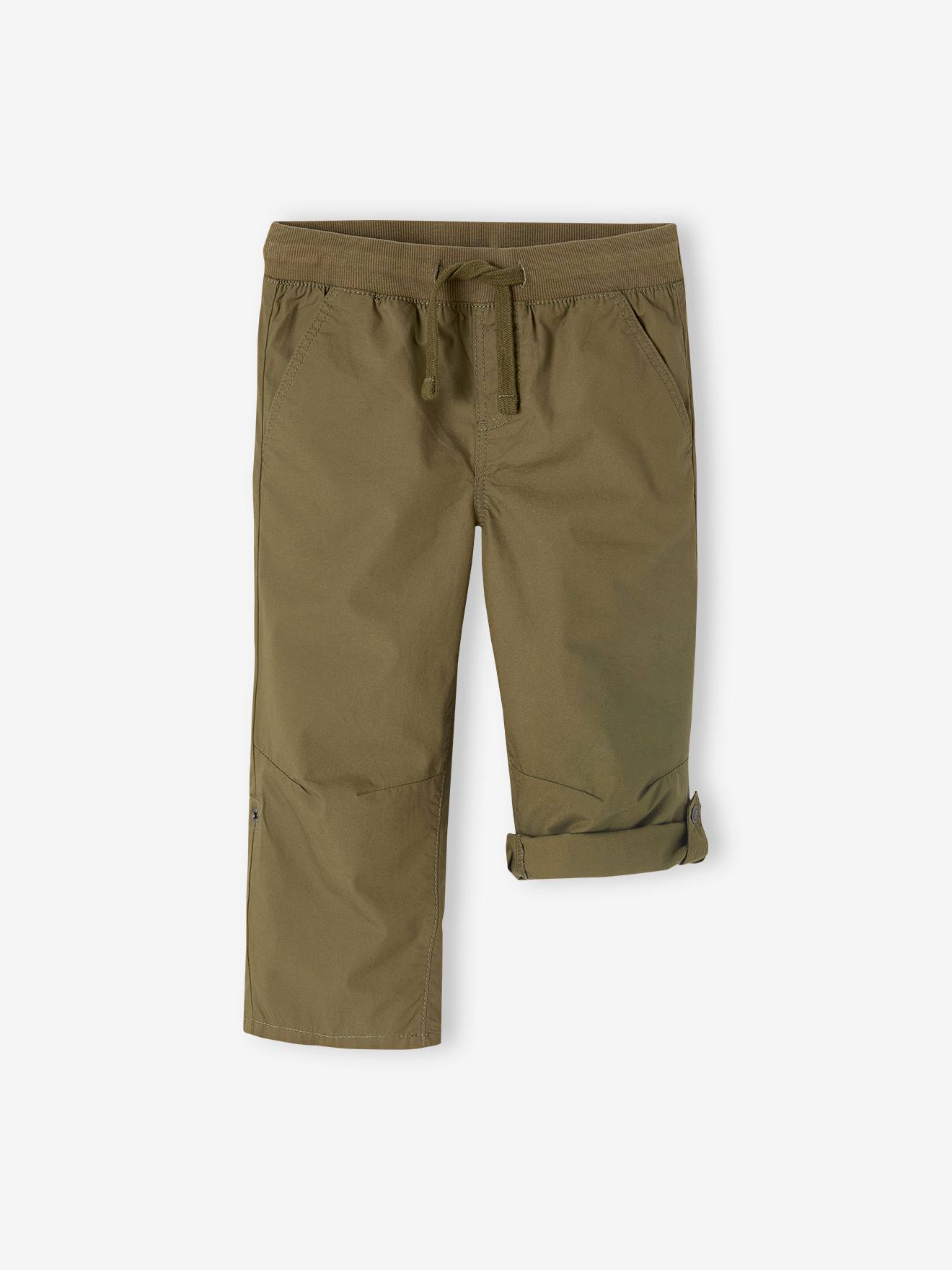 Vertbaudet Jungen 3/4-Shorts mit verstellbarer Länge - olivgrün