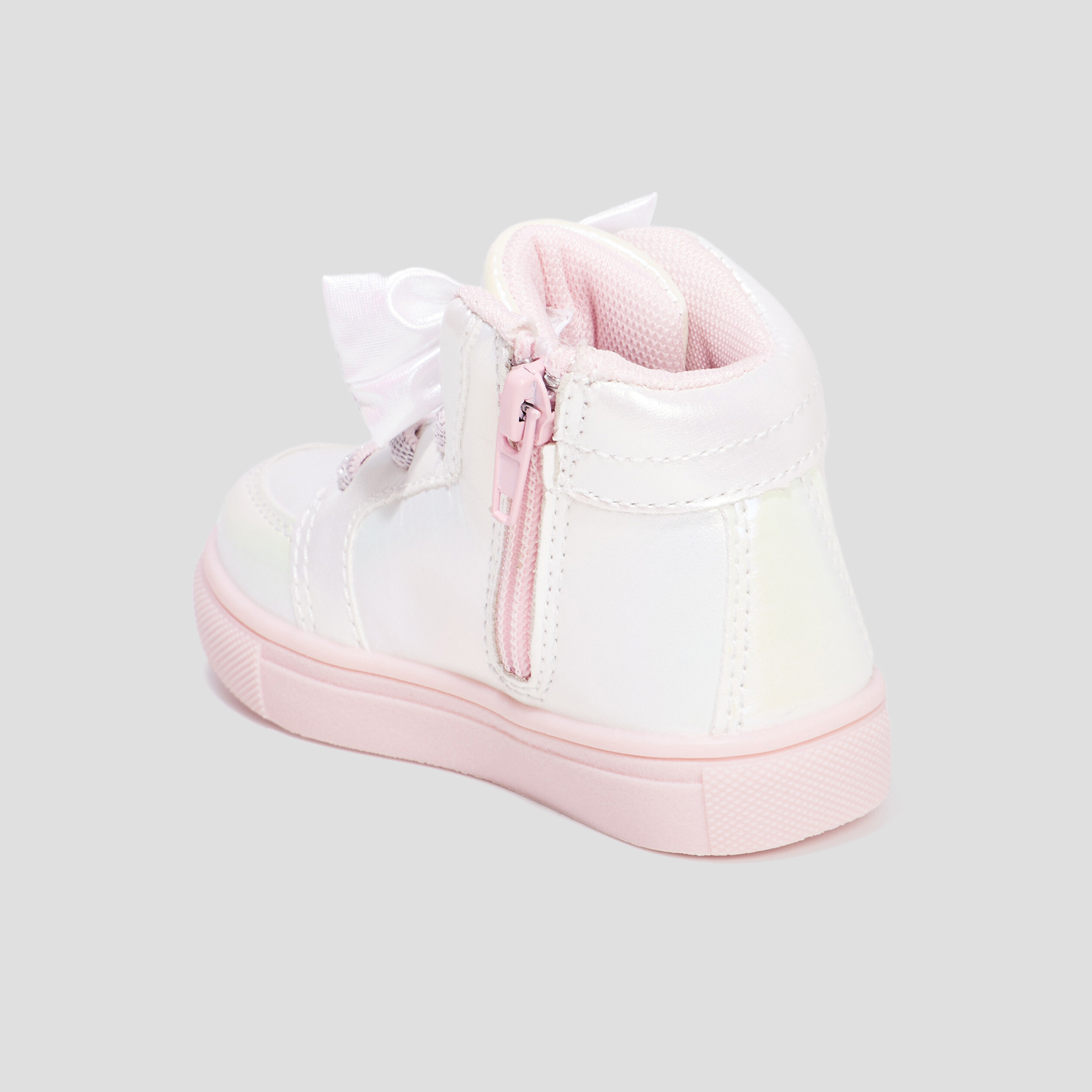 Baskets montantes zippées Minnie rose bébé fille | La Halle