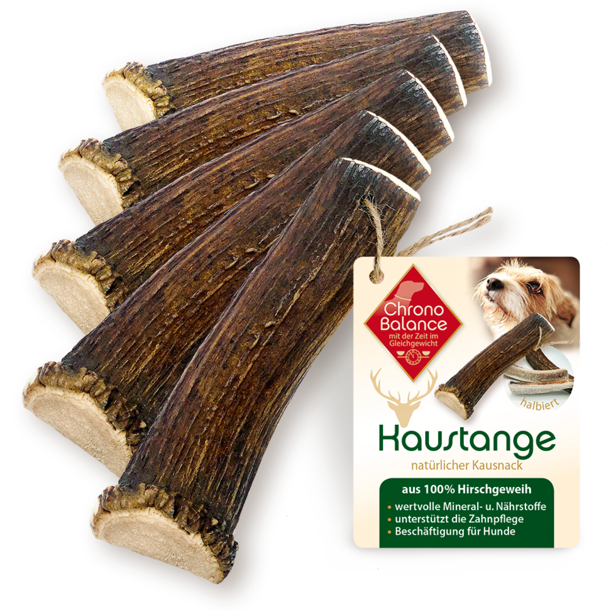 ChronoBalance Snacks ChronoBalance Rothirsch Geweihstange Halbiert 150 g