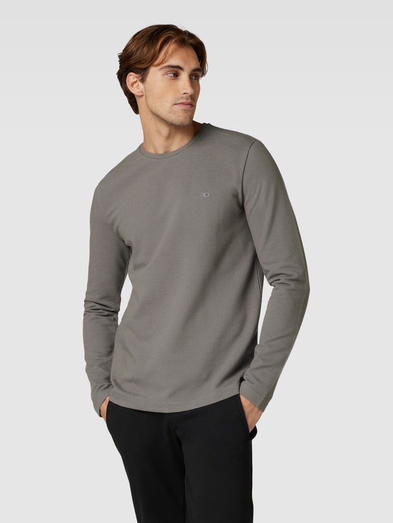 Longsleeve mit Waffelstruktur in graphit