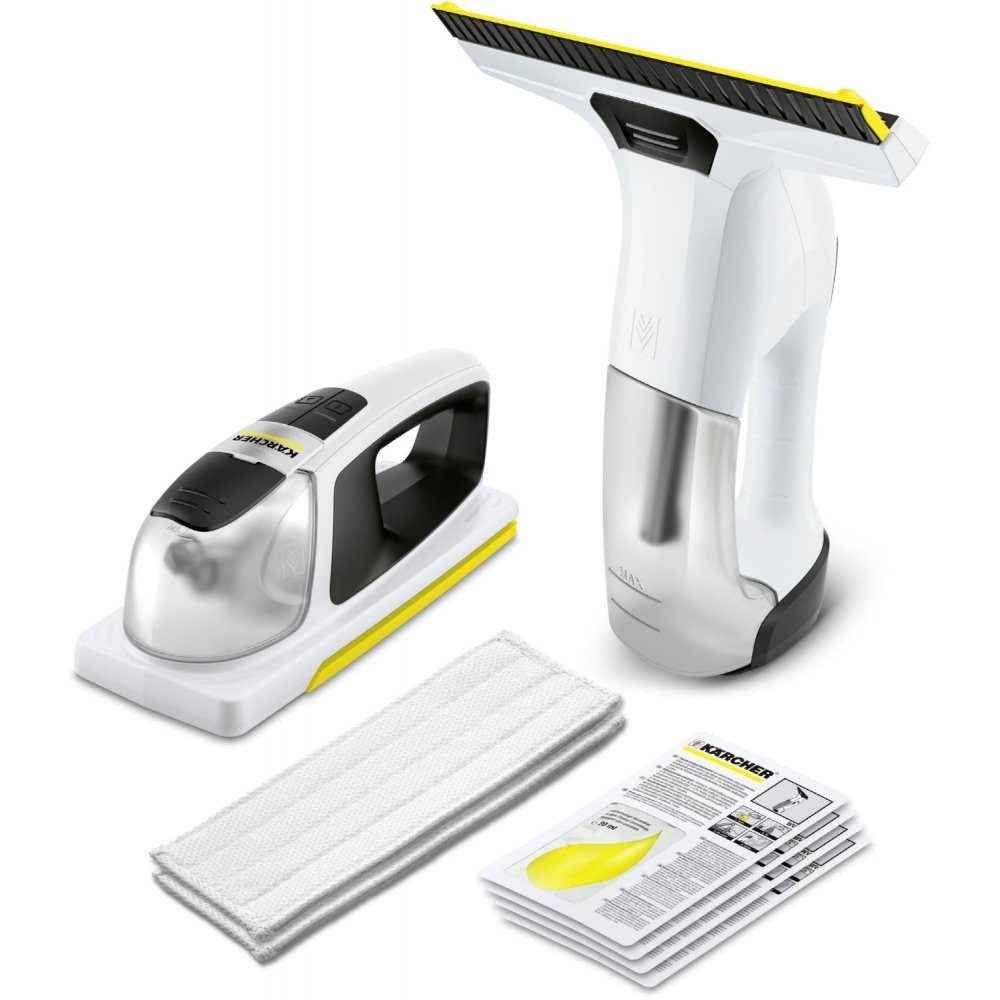KÄRCHER Akku-Fenstersauger WV 6 + KV 4 Premium mit Vibra Pad Fenstersauger weiß