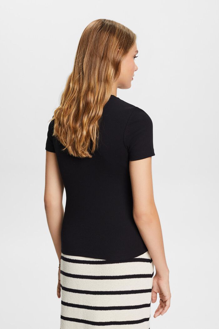 T-Shirt aus geripptem Jersey