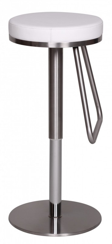 Wohnling Barhocker Wohnling Durable M6 Edelstahl gebürstet Weiß