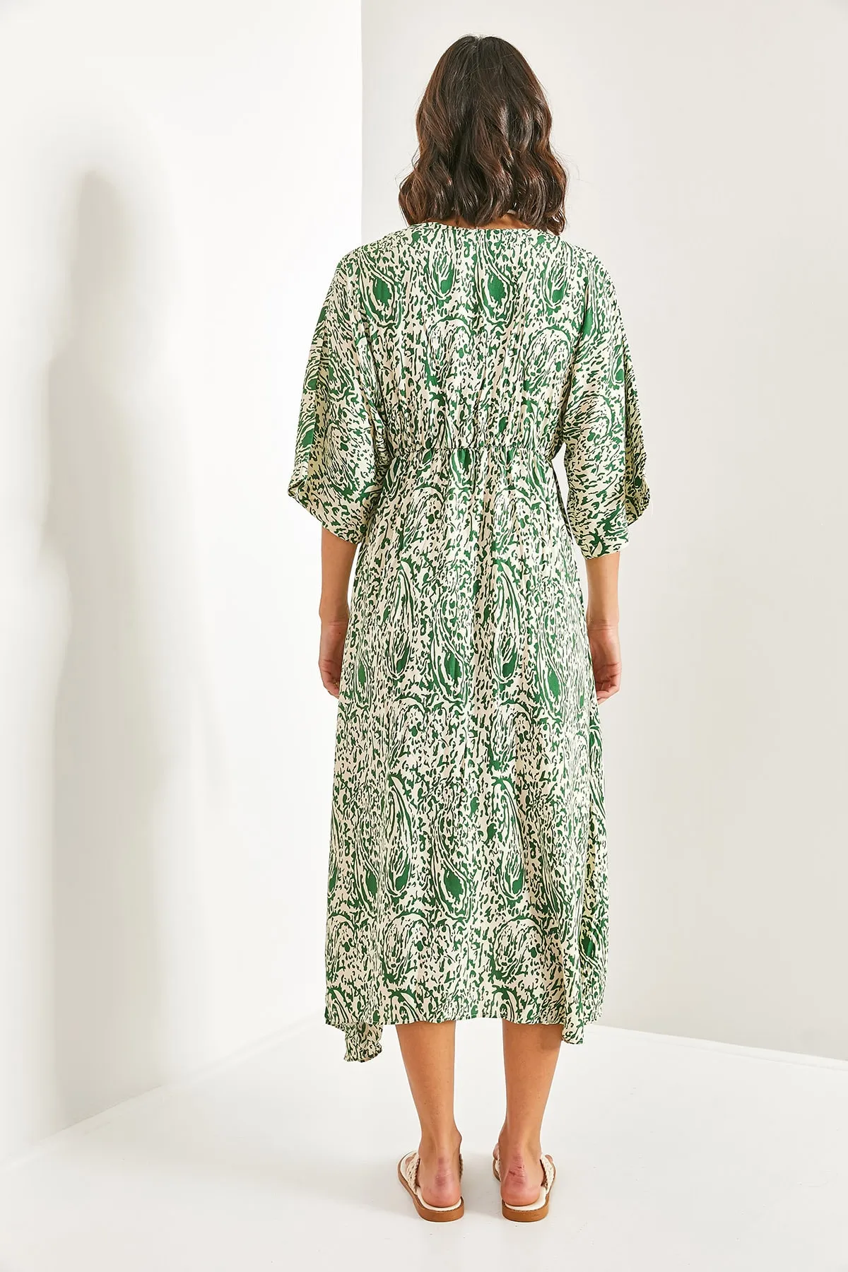 Bianco Lucci  Zweireihiges Damenkleid mit Schlitz vorne und Ausschnitt