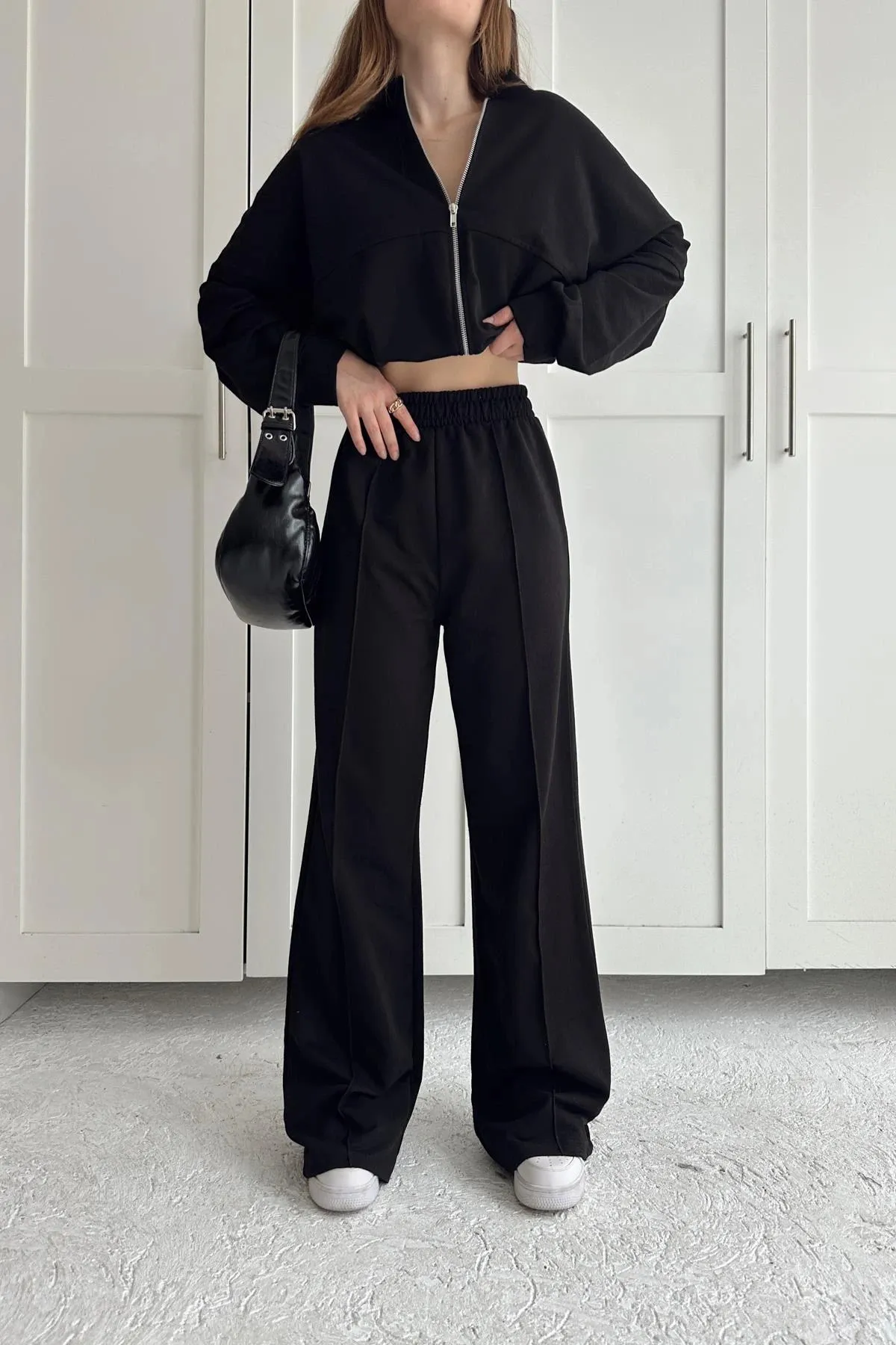 My Blog  Schwarzes Judge-Kragenset mit zwei Fäden für Damen