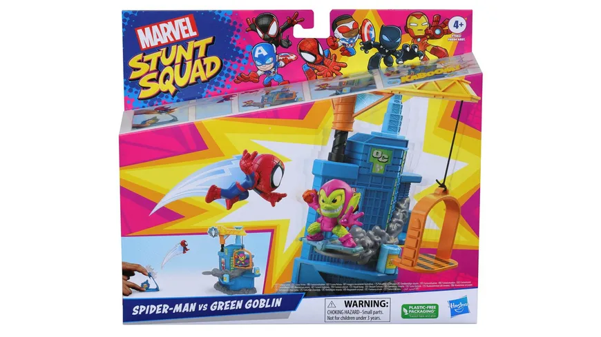 Hasbro - Marvel Stunt Squad Schmetter-Kran Spielset