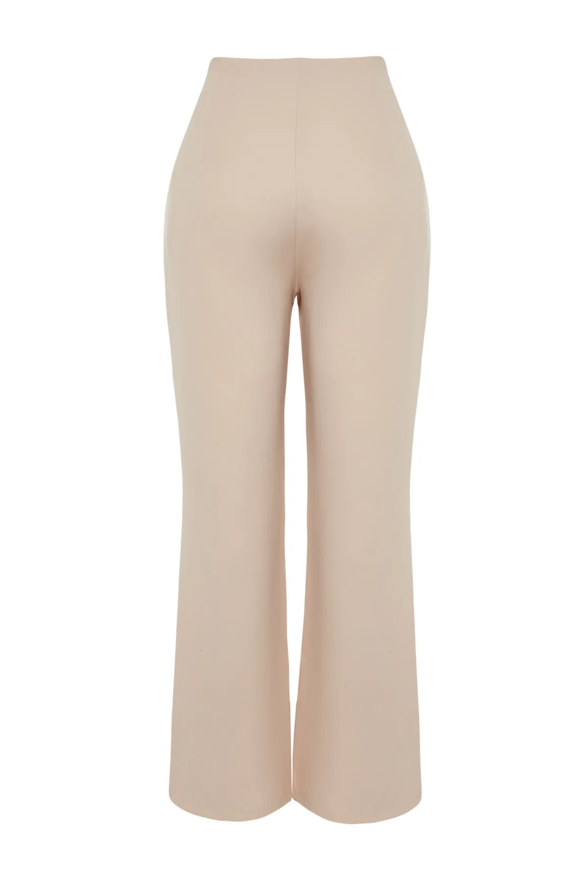 Trendyol Curve  Cremefarbene gewebte Hose mit Taschendetail TBBAW24AR00015