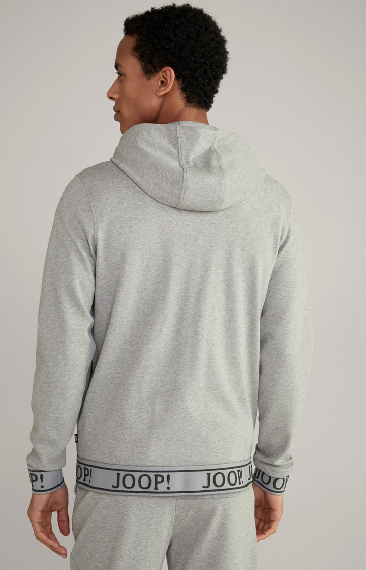 Sweatjacke in Hellgrau meliert