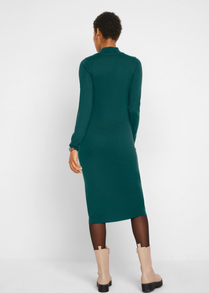Strickkleid mit Stehkragen
