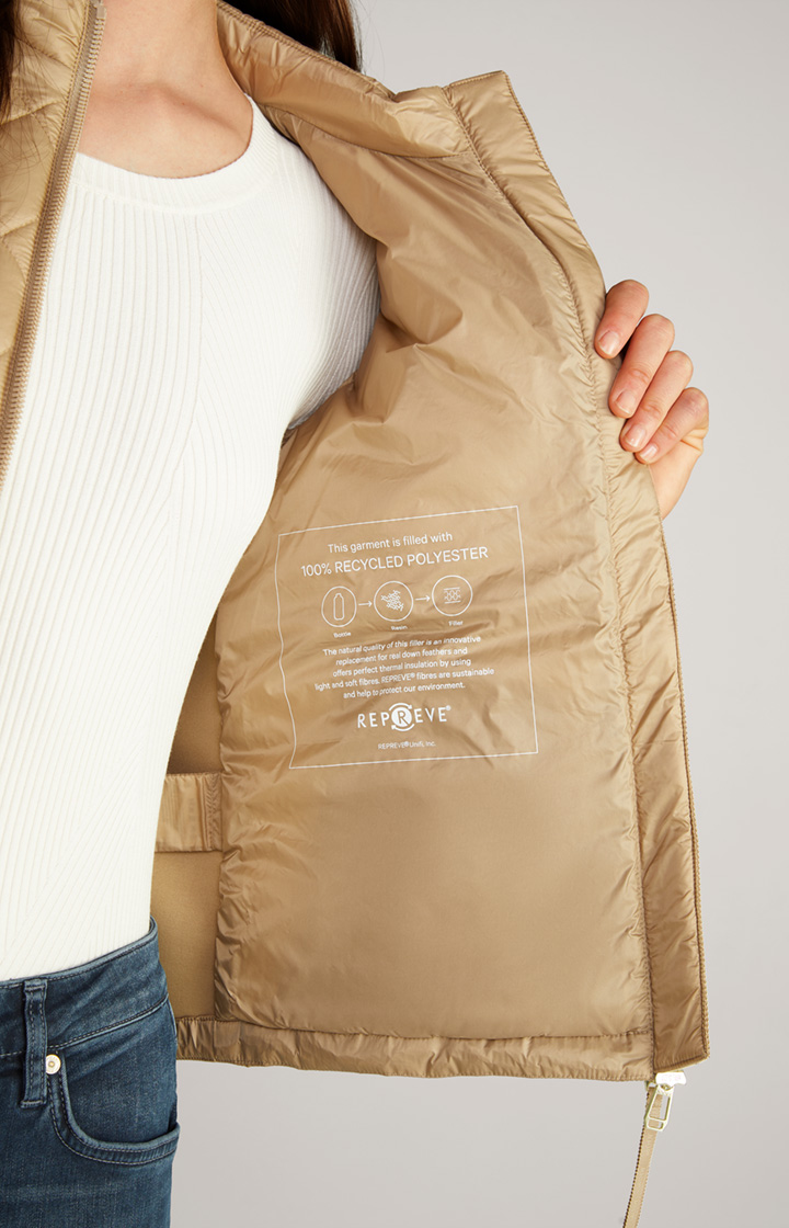 Nylon-Jacke in Beige