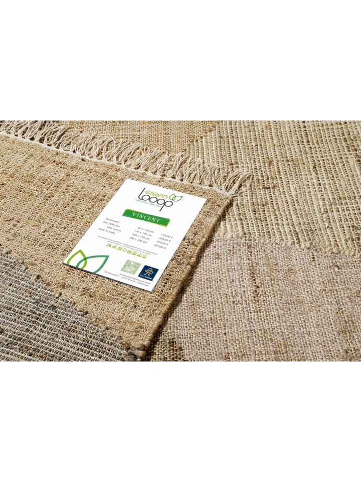 Green Looop Kelim Teppich Vincent in braun günstig kaufen