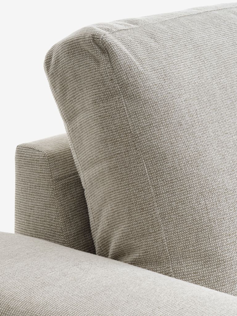 VEJLBY Sofa rozkładana z szezlongiem VEJLBY jasny piasek