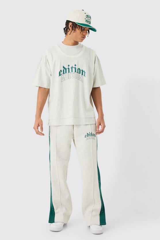 Oversize Trainingsanzug mit geteiltem Saum