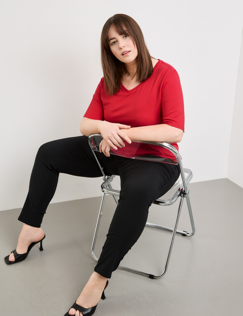 Basic Shirt aus Baumwoll-Mix