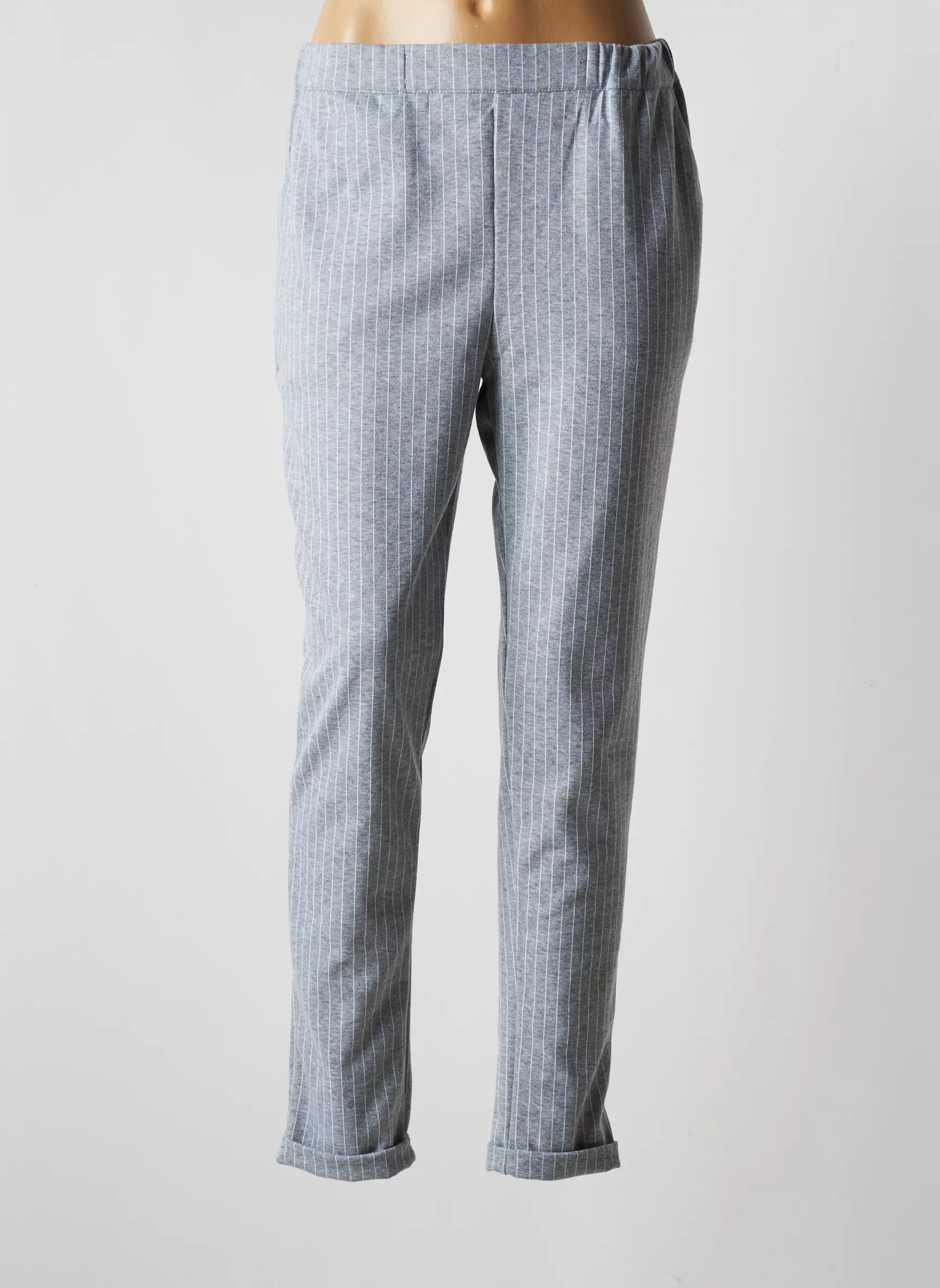 Blend She Pantalons Slim Femme couleur gris