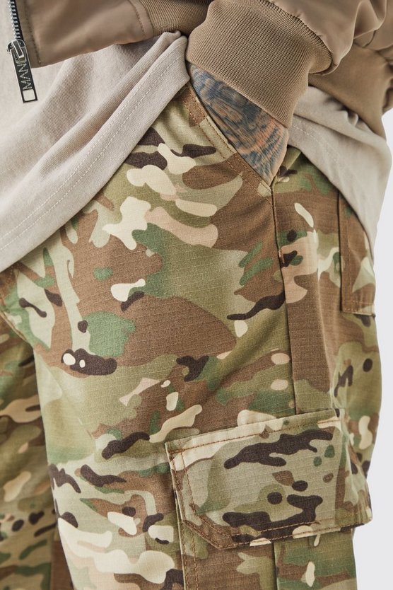 Tall lockere Twill Camouflage Cargo-Hose