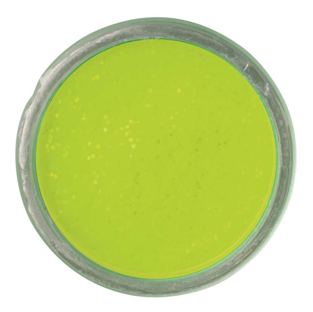 Berkley öringpasta, chartreuse glitter, 50 g