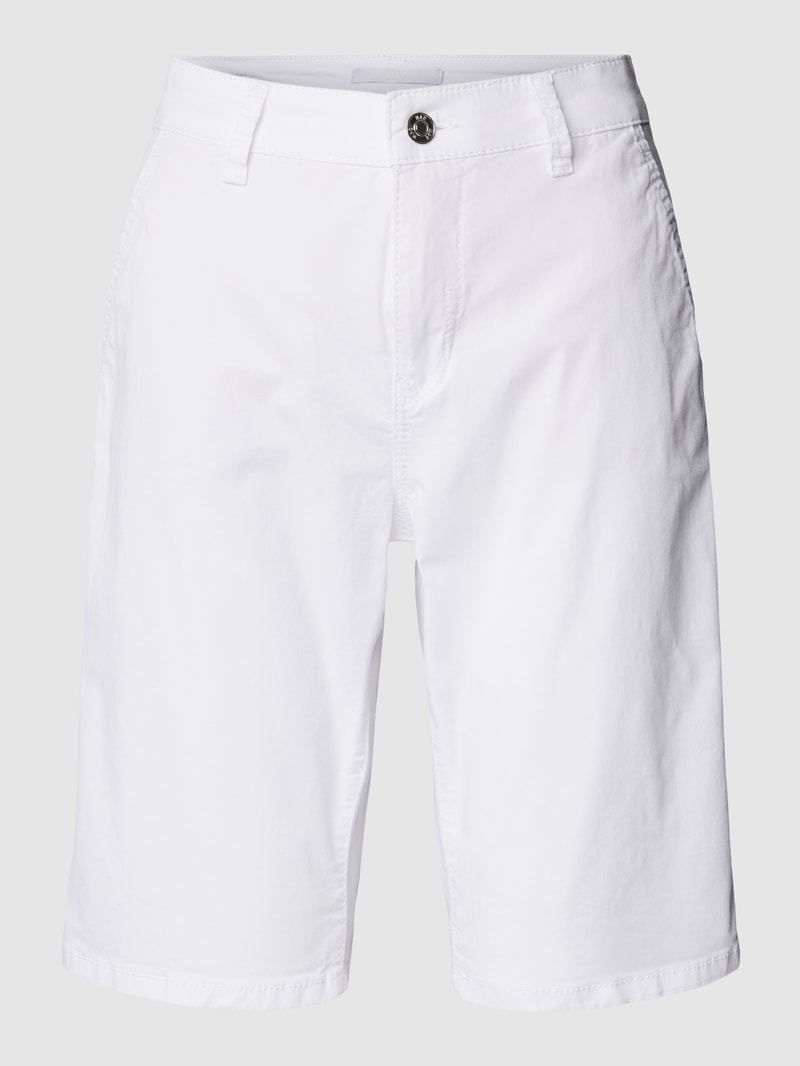 Chino-Shorts mit Allover-Print in weiß